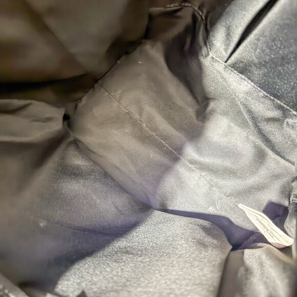 Lucky Brand Black Leather Chevron Haircalf Tote Bag Shoulder Bag - Picture 5 of 8